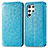 Custodia Portafoglio In Pelle Fantasia Modello Cover con Supporto per Samsung Galaxy S21 Ultra 5G Blu