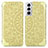 Custodia Portafoglio In Pelle Fantasia Modello Cover con Supporto per Samsung Galaxy S22 Plus 5G Giallo