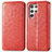 Custodia Portafoglio In Pelle Fantasia Modello Cover con Supporto per Samsung Galaxy S22 Ultra 5G Rosso