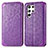 Custodia Portafoglio In Pelle Fantasia Modello Cover con Supporto per Samsung Galaxy S22 Ultra 5G Viola