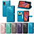 Custodia Portafoglio In Pelle Fantasia Modello Cover con Supporto per Samsung Galaxy XCover 5 SM-G525F