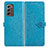 Custodia Portafoglio In Pelle Fantasia Modello Cover con Supporto per Samsung Galaxy Z Fold2 5G Blu