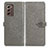 Custodia Portafoglio In Pelle Fantasia Modello Cover con Supporto per Samsung Galaxy Z Fold2 5G Grigio