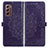 Custodia Portafoglio In Pelle Fantasia Modello Cover con Supporto per Samsung Galaxy Z Fold2 5G Viola