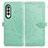 Custodia Portafoglio In Pelle Fantasia Modello Cover con Supporto per Samsung Galaxy Z Fold3 5G Verde