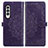 Custodia Portafoglio In Pelle Fantasia Modello Cover con Supporto per Samsung Galaxy Z Fold4 5G Viola