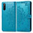 Custodia Portafoglio In Pelle Fantasia Modello Cover con Supporto per Sony Xperia 10 III SOG04 Blu