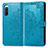 Custodia Portafoglio In Pelle Fantasia Modello Cover con Supporto per Sony Xperia 10 IV Blu