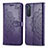 Custodia Portafoglio In Pelle Fantasia Modello Cover con Supporto per Sony Xperia 5 II Viola