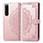 Custodia Portafoglio In Pelle Fantasia Modello Cover con Supporto per Sony Xperia 5 III Oro Rosa