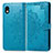 Custodia Portafoglio In Pelle Fantasia Modello Cover con Supporto per Sony Xperia Ace III Blu