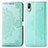 Custodia Portafoglio In Pelle Fantasia Modello Cover con Supporto per Sony Xperia L3 Verde