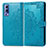 Custodia Portafoglio In Pelle Fantasia Modello Cover con Supporto per Vivo Y75s 5G Blu