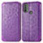 Custodia Portafoglio In Pelle Fantasia Modello Cover con Supporto S01D per Motorola Moto E40 Viola