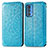 Custodia Portafoglio In Pelle Fantasia Modello Cover con Supporto S01D per Motorola Moto Edge 20 Pro 5G Blu