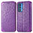 Custodia Portafoglio In Pelle Fantasia Modello Cover con Supporto S01D per Motorola Moto Edge 20 Pro 5G Viola