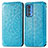 Custodia Portafoglio In Pelle Fantasia Modello Cover con Supporto S01D per Motorola Moto Edge S Pro 5G Blu