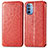 Custodia Portafoglio In Pelle Fantasia Modello Cover con Supporto S01D per Motorola Moto G31 Rosso