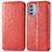 Custodia Portafoglio In Pelle Fantasia Modello Cover con Supporto S01D per Motorola Moto G51 5G Rosso