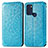 Custodia Portafoglio In Pelle Fantasia Modello Cover con Supporto S01D per Motorola Moto G60s Blu