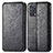 Custodia Portafoglio In Pelle Fantasia Modello Cover con Supporto S01D per Oppo A74 4G Nero