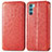 Custodia Portafoglio In Pelle Fantasia Modello Cover con Supporto S01D per Oppo K9 Pro 5G Rosso