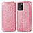 Custodia Portafoglio In Pelle Fantasia Modello Cover con Supporto S01D per Oppo K9S 5G Oro Rosa