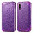 Custodia Portafoglio In Pelle Fantasia Modello Cover con Supporto S01D per Samsung Galaxy A01 SM-A015 Viola