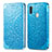 Custodia Portafoglio In Pelle Fantasia Modello Cover con Supporto S01D per Samsung Galaxy A11 Blu