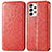 Custodia Portafoglio In Pelle Fantasia Modello Cover con Supporto S01D per Samsung Galaxy A53 5G Rosso