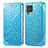 Custodia Portafoglio In Pelle Fantasia Modello Cover con Supporto S01D per Samsung Galaxy M62 4G Blu
