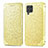 Custodia Portafoglio In Pelle Fantasia Modello Cover con Supporto S01D per Samsung Galaxy M62 4G Oro
