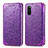 Custodia Portafoglio In Pelle Fantasia Modello Cover con Supporto S01D per Samsung Galaxy S20 5G Viola