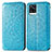 Custodia Portafoglio In Pelle Fantasia Modello Cover con Supporto S01D per Vivo V20 (2021) Blu
