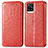 Custodia Portafoglio In Pelle Fantasia Modello Cover con Supporto S01D per Vivo V20 Rosso