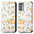 Custodia Portafoglio In Pelle Fantasia Modello Cover con Supporto S02D per Motorola Moto Edge Lite 5G