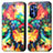 Custodia Portafoglio In Pelle Fantasia Modello Cover con Supporto S02D per Motorola Moto G Stylus (2022) 4G Multicolore