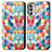 Custodia Portafoglio In Pelle Fantasia Modello Cover con Supporto S02D per Motorola Moto G82 5G