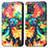 Custodia Portafoglio In Pelle Fantasia Modello Cover con Supporto S02D per Oppo F19 Multicolore