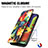Custodia Portafoglio In Pelle Fantasia Modello Cover con Supporto S02D per Samsung Galaxy A50