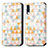 Custodia Portafoglio In Pelle Fantasia Modello Cover con Supporto S02D per Samsung Galaxy A50 Bianco