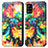 Custodia Portafoglio In Pelle Fantasia Modello Cover con Supporto S02D per Samsung Galaxy A51 4G Multicolore