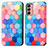 Custodia Portafoglio In Pelle Fantasia Modello Cover con Supporto S02D per Samsung Galaxy M13 4G Colorato