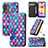 Custodia Portafoglio In Pelle Fantasia Modello Cover con Supporto S02D per Samsung Galaxy M13 5G