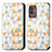 Custodia Portafoglio In Pelle Fantasia Modello Cover con Supporto S02D per Samsung Galaxy M13 5G