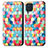 Custodia Portafoglio In Pelle Fantasia Modello Cover con Supporto S02D per Samsung Galaxy M32 4G