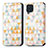 Custodia Portafoglio In Pelle Fantasia Modello Cover con Supporto S02D per Samsung Galaxy M32 4G Bianco