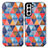 Custodia Portafoglio In Pelle Fantasia Modello Cover con Supporto S02D per Samsung Galaxy S21 5G