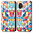 Custodia Portafoglio In Pelle Fantasia Modello Cover con Supporto S02D per Samsung Galaxy XCover 6 Pro 5G Multicolore