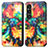 Custodia Portafoglio In Pelle Fantasia Modello Cover con Supporto S02D per Sony Xperia 1 V Multicolore